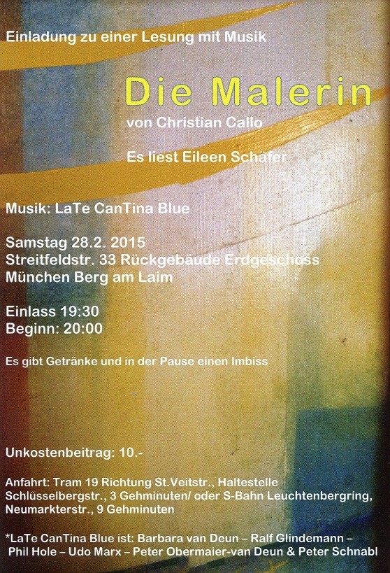 Die Malerin mit Late Cantina Blue